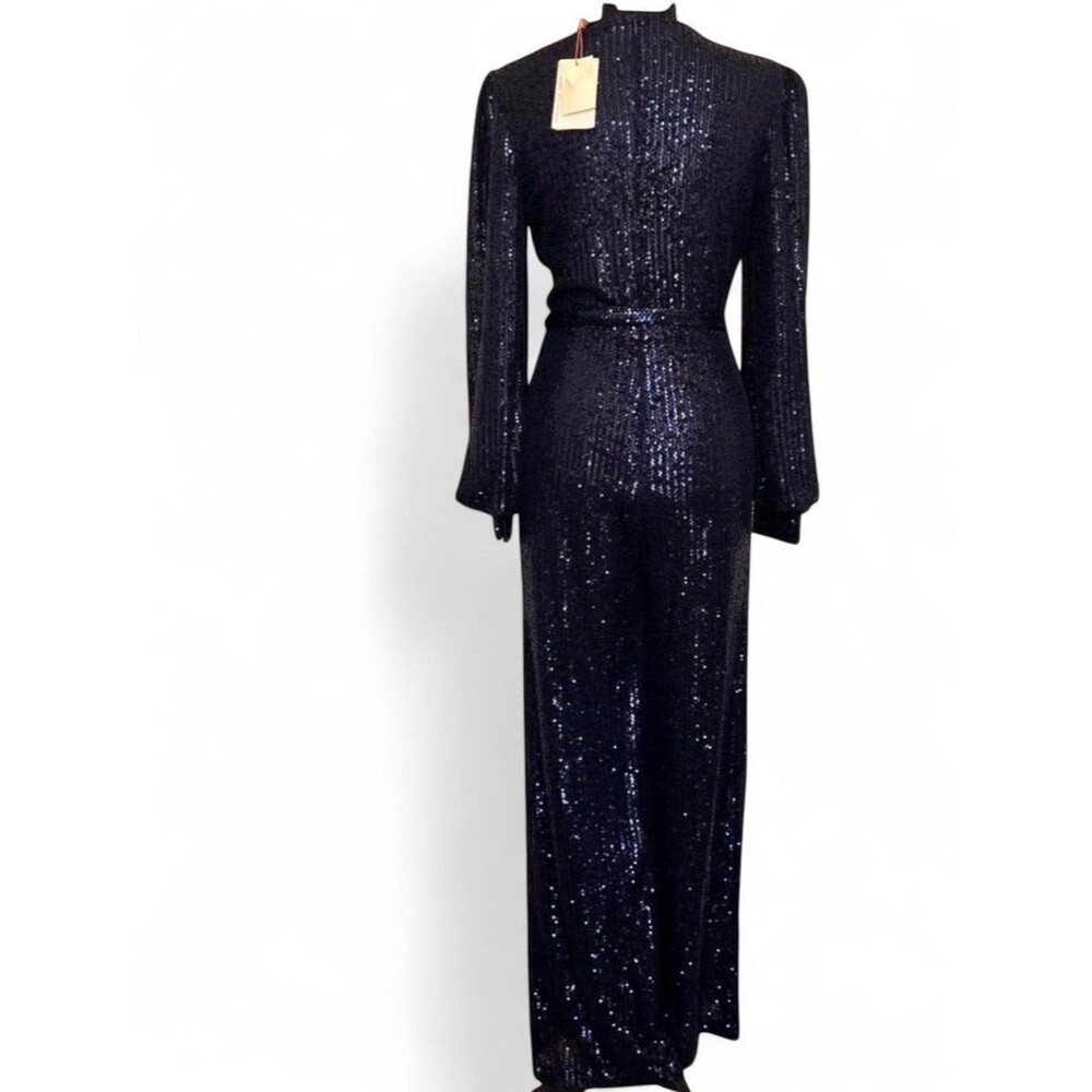 Navy Sequin Jumpsuit Women’s XS - Picture 2 of 7